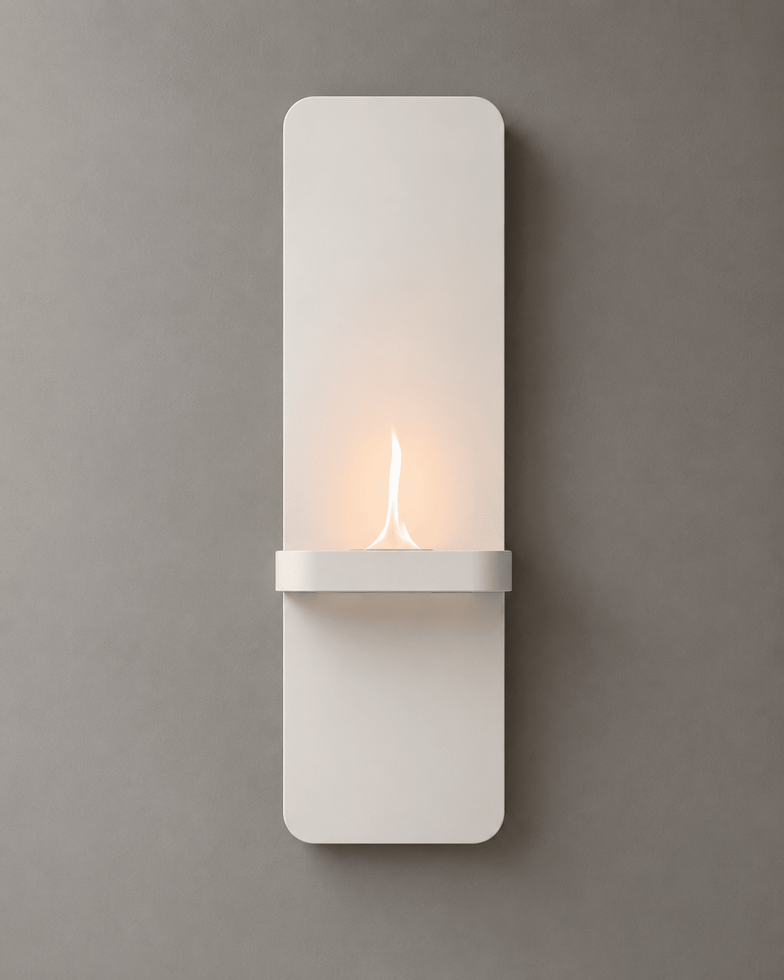 vtwonen tafelhaard Glow Alto - wit - 40 x 14,5 x 130 cm - Tenderflame