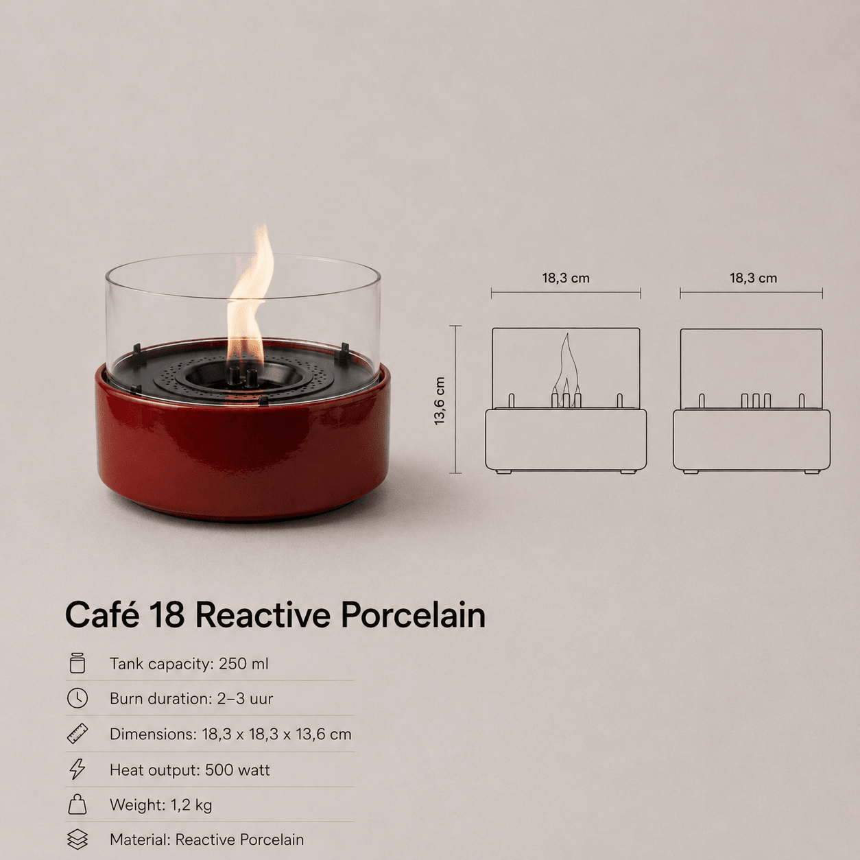 Café 18 Reactive Porcelain - Tenderflame