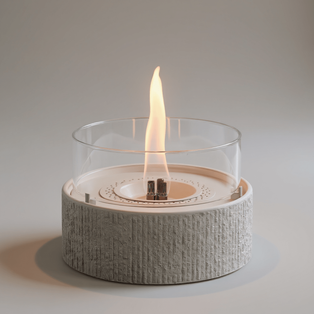 vtwonen tafelhaard Glow Café 18 - wit - 20 x 20 x 14 cm - Tenderflame