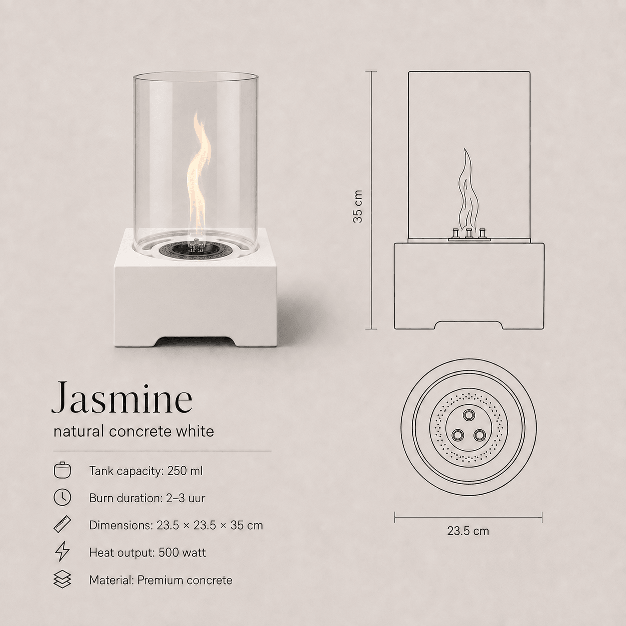 Jasmin Natural Concrete - Tenderflame