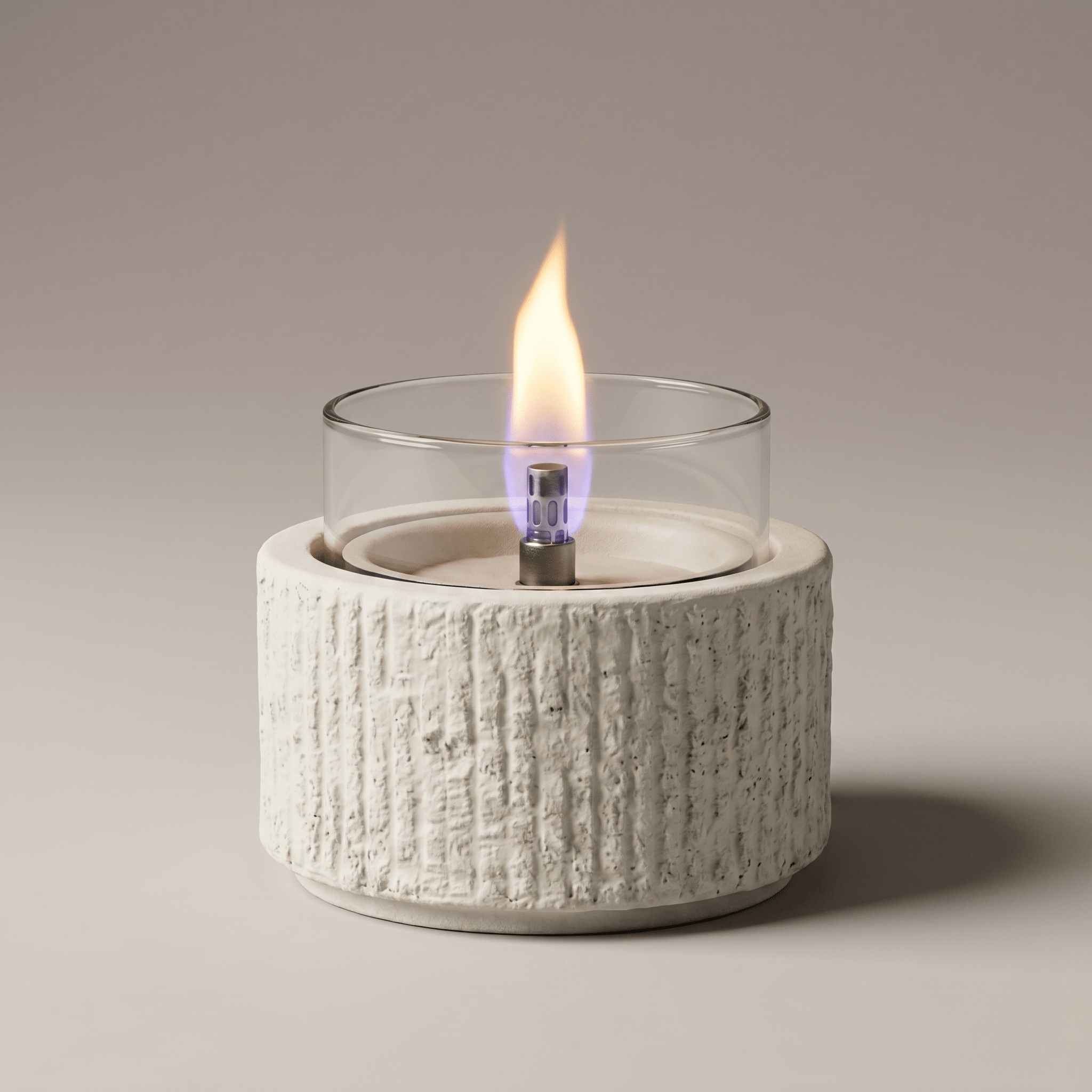 vtwonen tafelhaard Glow Lotus 10 - wit - 10,1 x 10,1 x 8,5 cm - Tenderflame