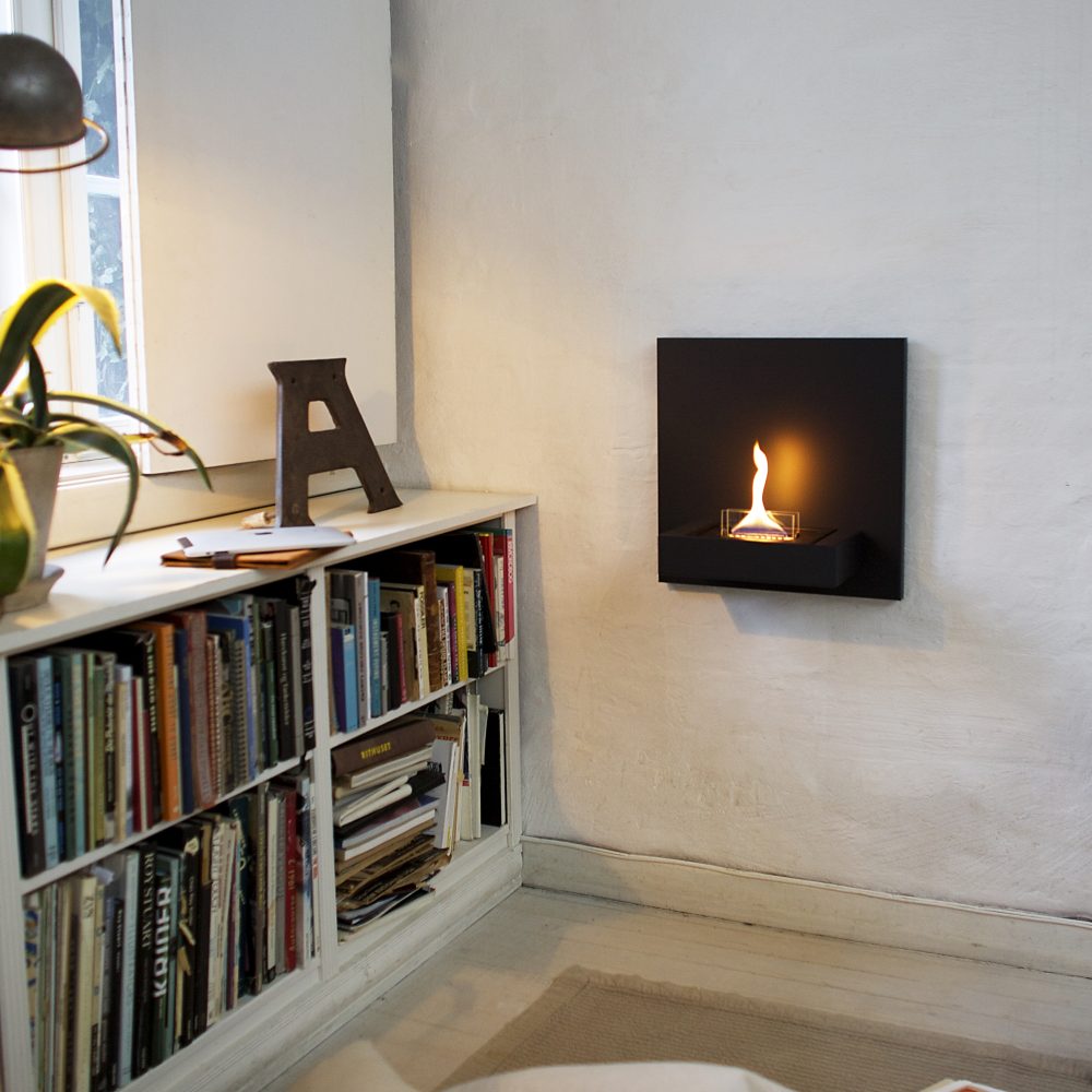 Tenderflame square 90 black sfeer