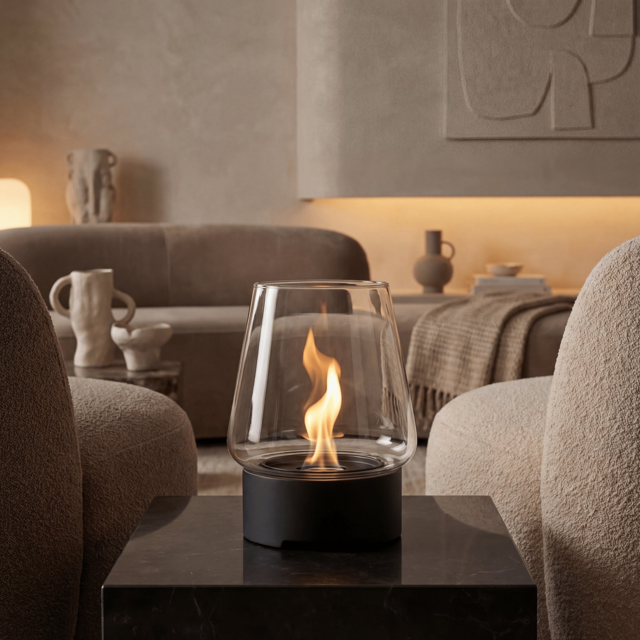 Magnolia Natural Concrete Black - Tenderflame