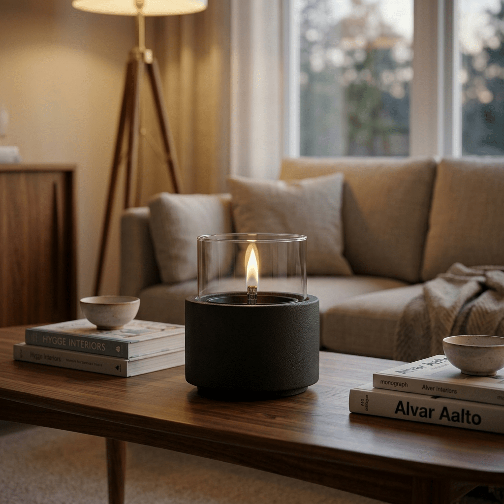 Lotus 12 Natural Concrete Black - Tenderflame