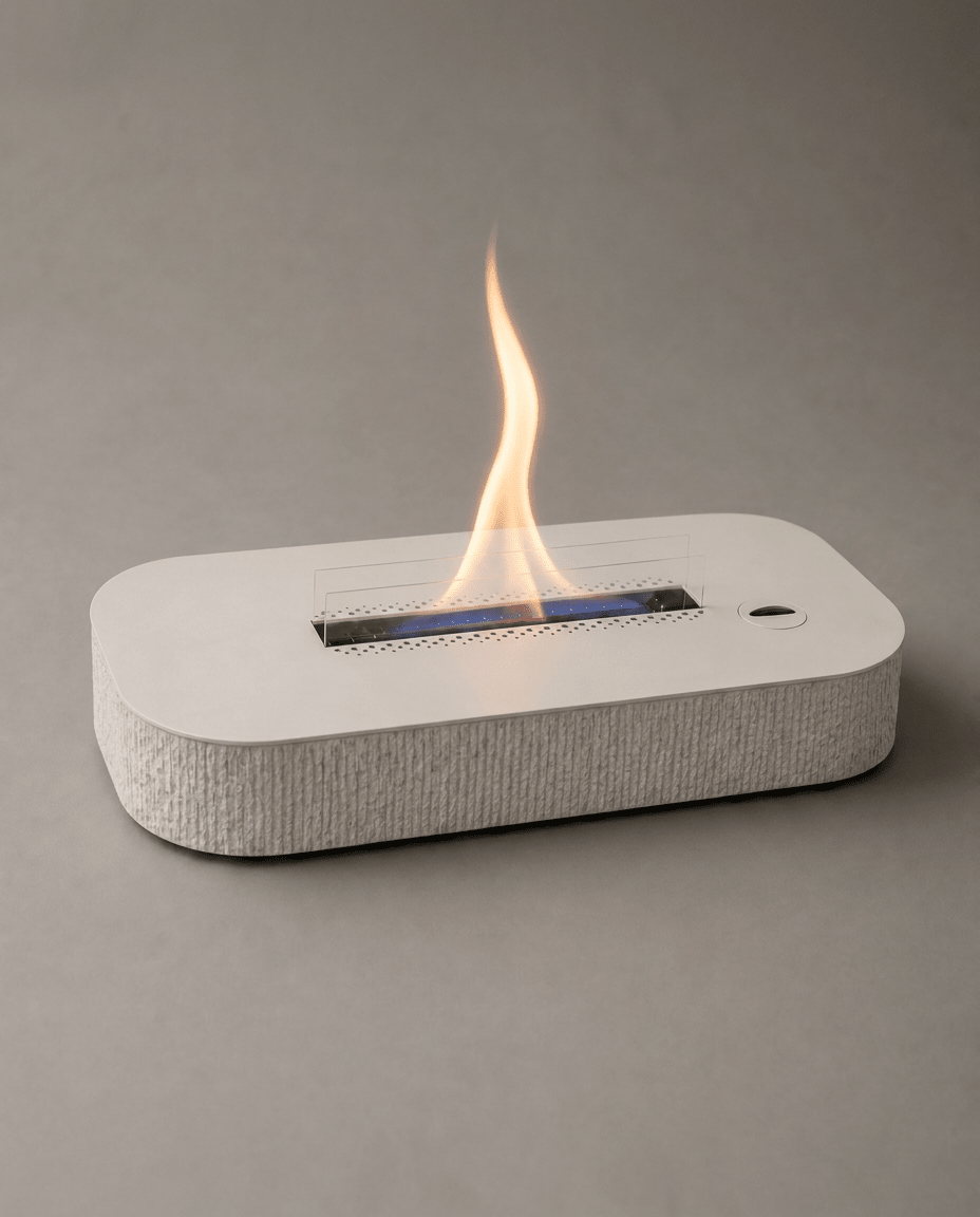 vtwonen tafelhaard Glow Aris 180 - wit - 47 x 22 x 7,6 cm - Tenderflame